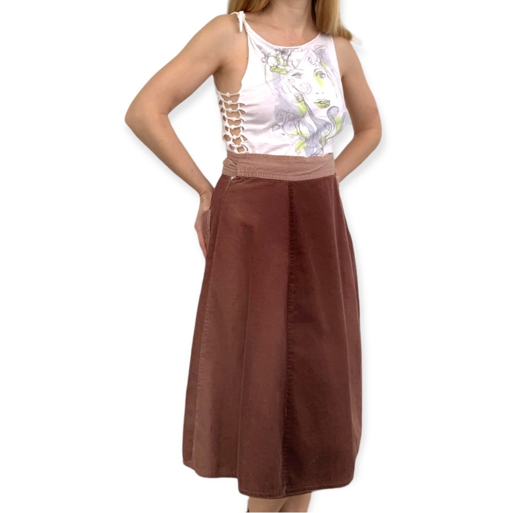 70s Corduroy Jacket and Wrap Skirt Vintage Cotton Young Timers S - Picture 9 of 11